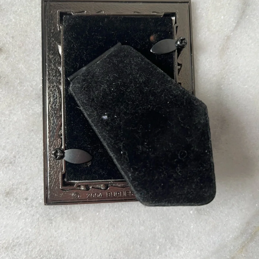 Elegant Silver Photo Frame for 2”x3” photo vintage art deco style